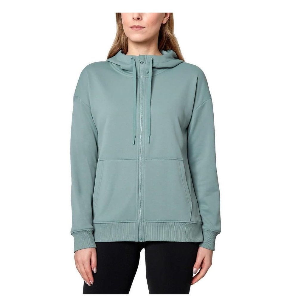 NWT Mondetta Women's Performance Full Zip Pocket Hoodie Green Size S $80 EE253
